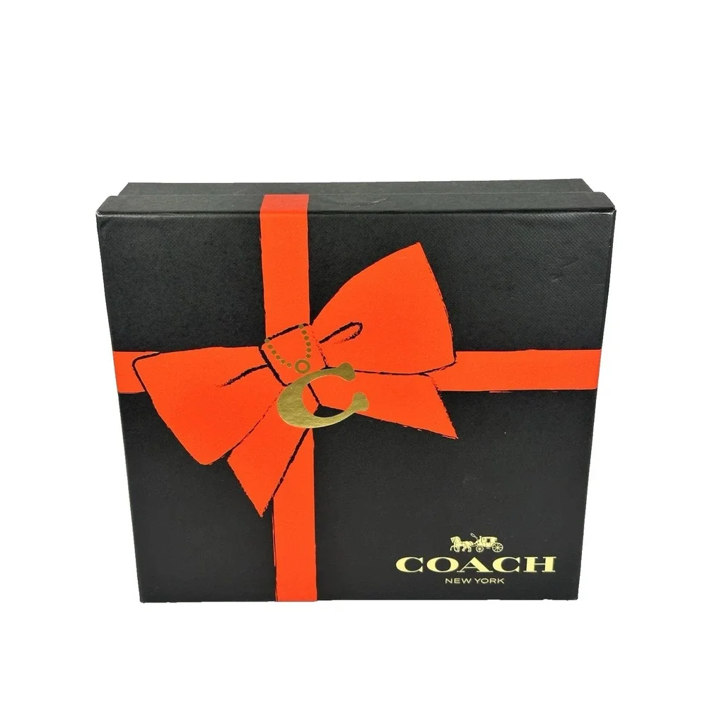 Coach New York Hat Scarf Set Signature C Knit Beanie Gift Box NWT